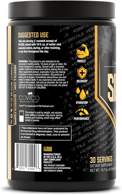 HOSSTILE SILO[9] Essential Amino Acids, EAA & BCAA Powder, Electrolyte Hydration Support, Enhance Muscle Recovery, Build Lean Muscle, Pre or Post Workout Drink, Orange Pineapple, 30 Servings