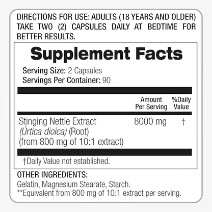 FITO MEDIC'S Lab - Stinging Nettle Root, 180 Capsules - stinging Nettle -Pure Extract, ortiga.