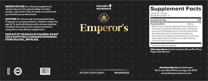 Emperor’s Vigor Tonic - 100% Natural Herbal Supplement | Non-GMO, No Stimulants, Easy to Use | 60 Capsules, 3 Month Supply | Made in USA
