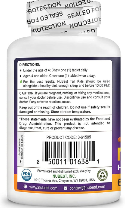NuBest Tall Kids - Helps Grow & Develop Healthily - Immunity & Bone Strength Support - Toddlers Vitamins & Kids Vitamins for Age 2 to 9-60 Chewable Tablet - Funny Animal Shape - 2 Pack