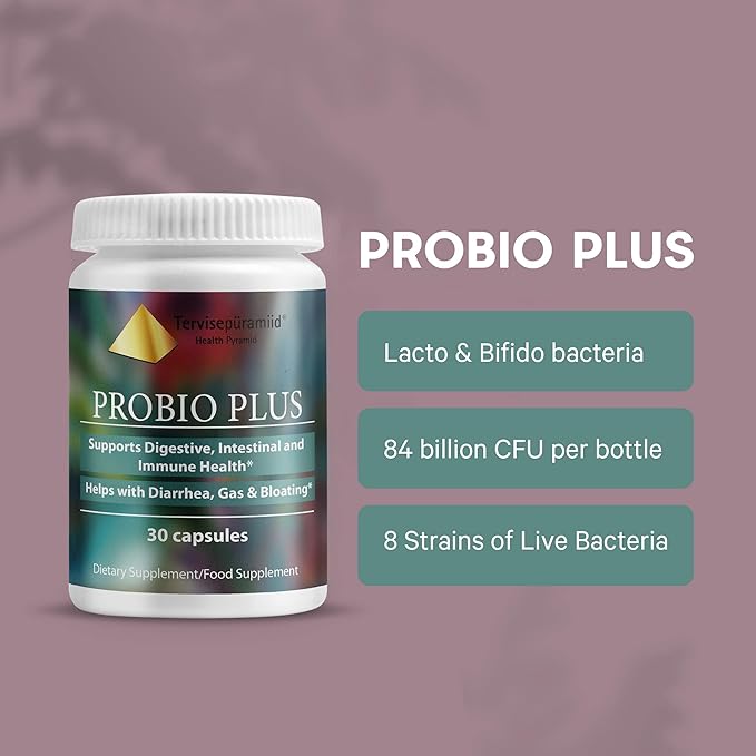 Health Pyramid Probio Plus Probiotics for Women and Man Bloating Relief Bio Cultures Complex Probiotics for Gut Health Supplements Probiotics for Children Probiotic Supplements, 30 Capsules