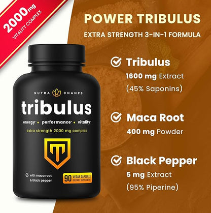 NutraChamps Complete Vitality & Metabolic Health: Tribulus & Berberine Duo