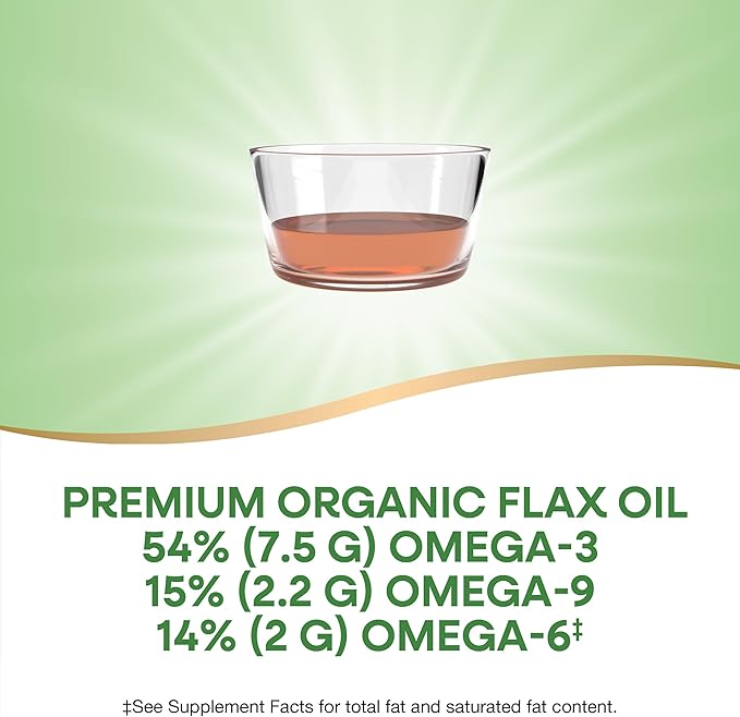 Nature's Way Organic Flax Oil Super Lignan, Cold-Pressed, and Unrefined, 24 Fl Oz