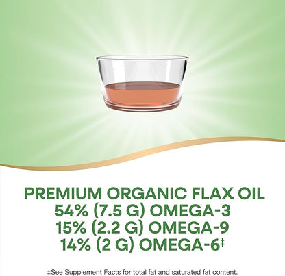 Nature's Way Organic Flax Oil Super Lignan, Cold-Pressed, and Unrefined, 24 Fl Oz