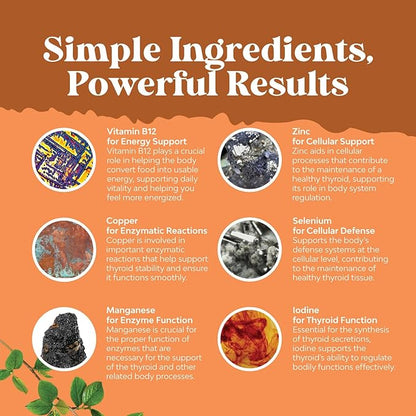 Natures Craft Vegan Thyroid Gummies with Sea Moss - Thyroid Support Gummies for Comprehensive Support for Men and Women with Iodine Selenium and Other Potent Vitamins - Gelatin-Free Non-GMO 90