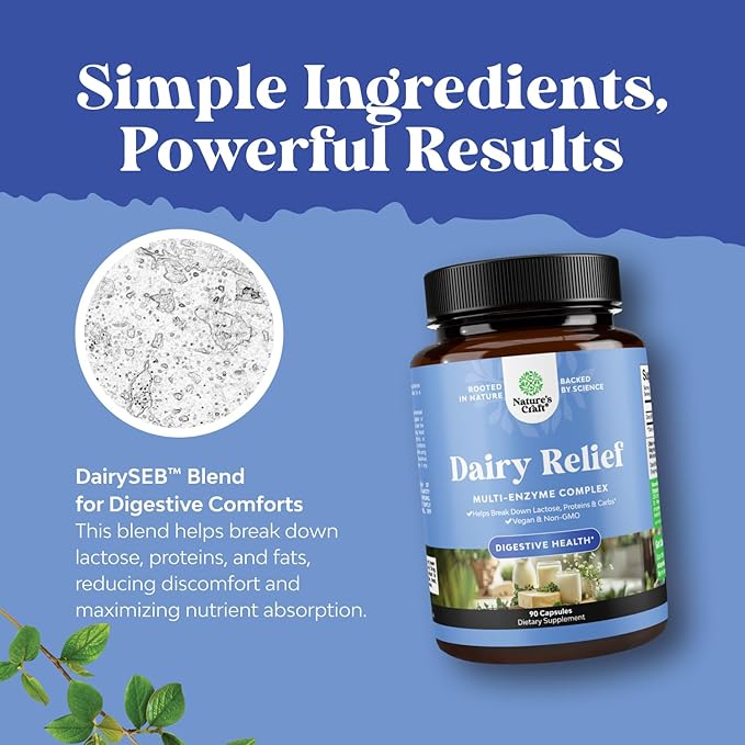 Lactose Intolerance Pills 90 Days Supply - Fast Acting Dairy Digestive Enzymes - Dairy Relief Pills for Digestion, Bloating, Gas and Carb Protein - Digestion Supplement for Lactose Intolerance Relief