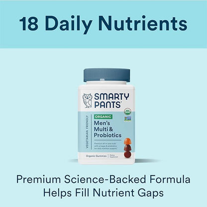 SMARTYPANTS Organic Men's Multivitamin & Probiotics, 120 CT