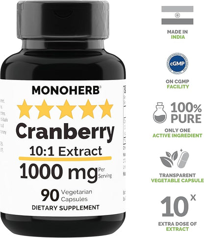 Cranberry Extract 1000 mg - 90 Vegetarian Capsules