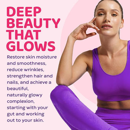 Project Ad Sweet' N Glow Zero Calorie Sugar Free Sweet'Ner with Collagen Building Agents (30 Servings, Salted Carmel)