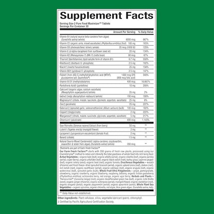 Natural Factors, Men's 50+ Multivitamin & Mineral, 1 Serving Contains Nutrition Equivalent to ½ lb of Veggies, 60 Count (Pack of 1)