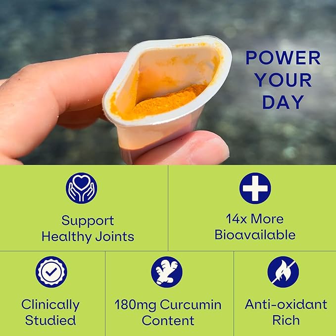 Turmeric Citrus Medley - Turmeric Powder Packets for Water, Turmeric Curcumin Supplement, No Sugar Drink Mix for Natural Recovery Support - Citrus Flavor, Powder Pods (14 Pack)