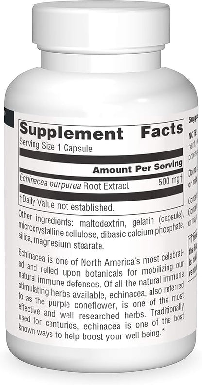Source Naturals Echinacea Root Extract - Supports Immune Defense* - 500mg - 100 Capsules