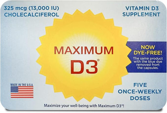 13,000 IU, 5 Capsules Total (5-Week Supply) [Packaging May Vary]