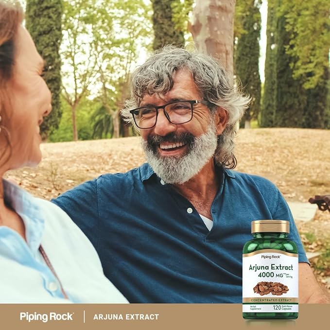 Piping Rock Arjuna Extract | 4000 mg | 120 Capsules | from Arjuna Bark Herb | Concentrated Herbal Supplement | Non-GMO, Gluten Free