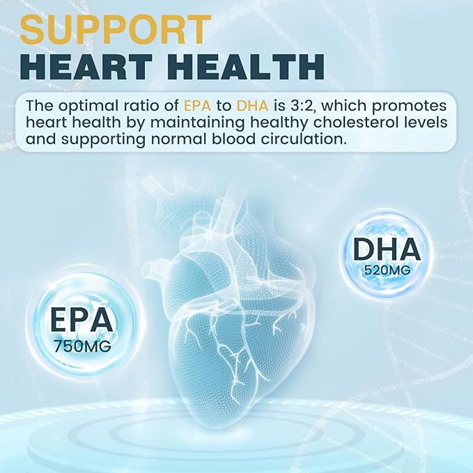 NATURE TARGET Omega 3 Fish Oil 2000mg Softgels with Vitamin D3 & E & A - EPA & DHA- Max-Absorption, Supports Heart, 120 Softgels