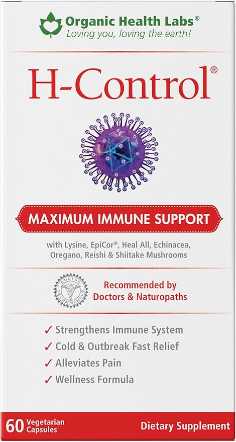 Organic Health Labs H-Control, Vitamin C with Zinc for Maximum Immune Support, 60 Veggie Capsules