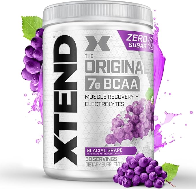 XTEND Original BCAA Powder 7g BCAA and 2.5g L-Glutamine, Sugar Free Post Workout Muscle Recovery Drink with Amino Acids for Men & Women, 30 Servings