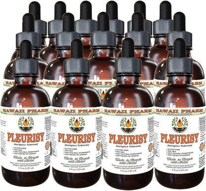 Pleurisy Root Alcohol-Free Liquid Extract, Pleurisy Root (Asclepius tuberosa) Dried Root Glycerite Natural Herbal Supplement, Hawaii Pharm, USA 15x4 fl.oz