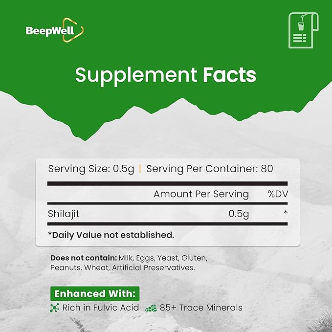 Shilajit Resin – Pure Organic Himalayan Shilajit Natural Resin Men Women Chilajil Fulvic Acid 85+ Trace Minerals 80 Servings 1.40 oz