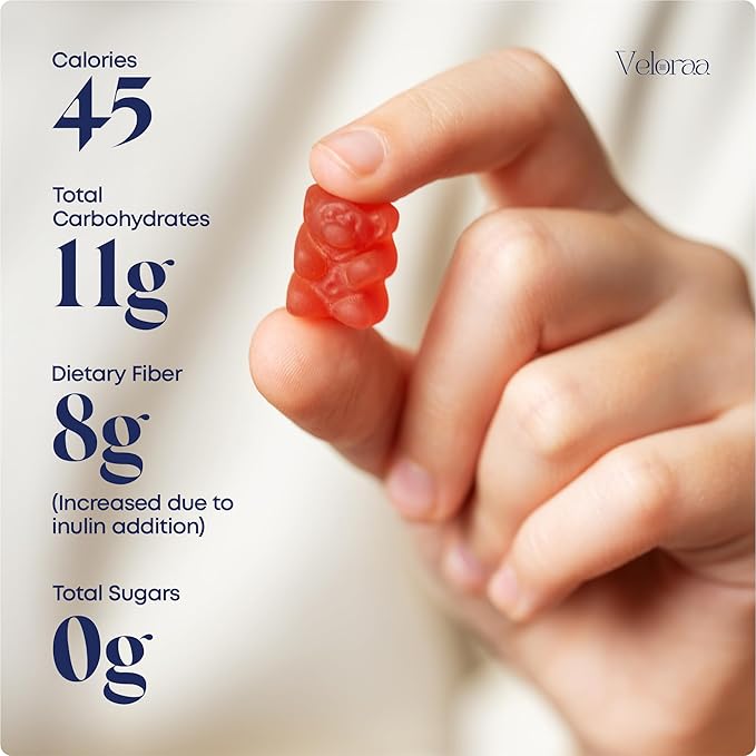 Super Blend Fiber Gummies for Adults – 8g Prebiotic Fiber Gummies, Supports Digestive Health, Bloating Relief & Wellness, Infused with Ginger, Camu Camu & Matcha, Strawberry Flavor – 60 Count