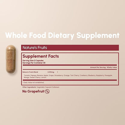 Fruits Supplements | Fruit Supplement to Find Balance | of Nature, Fruit Capsules for Adults, Simply Natures Superfood | 90 Count, 1 Mo Set