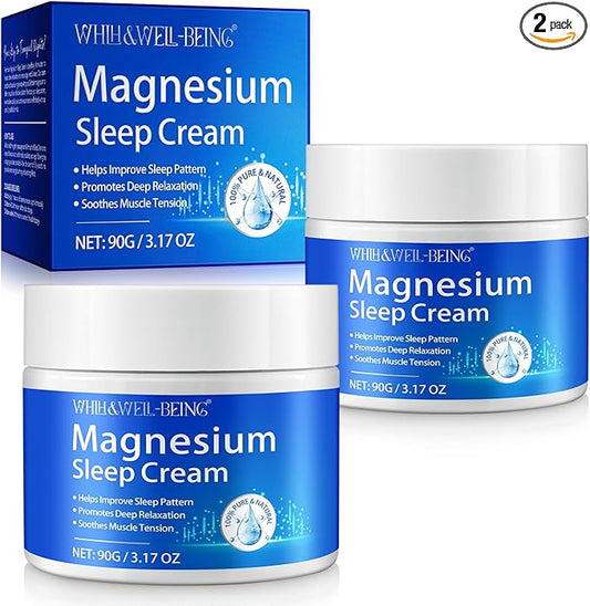 WHLH & WELL-BEING Magnesium Oil for Feet–Magnesium Cream– Magnesium Lotion–Topical Magnesium Chloride 2PCS