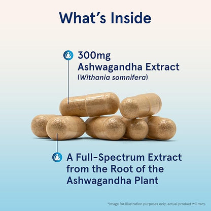 Jarrow Formulas® Ashwagandha Capsules, 300 mg Supplement Supports Normalized Resistance to Mental and Physical Stress, 120 Veggie Capsules, 60 Day Supply