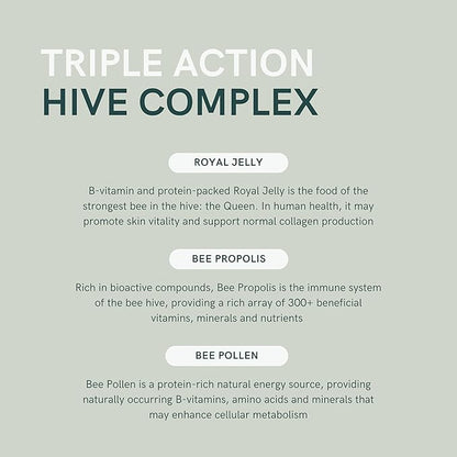 Dr Sosnowski's Hive Hero | Bee Propolis, Royal Jelly, Bee Pollen | Triple Action, Maximum Potency Hive Formula | Vegetable Capsules, 60ct