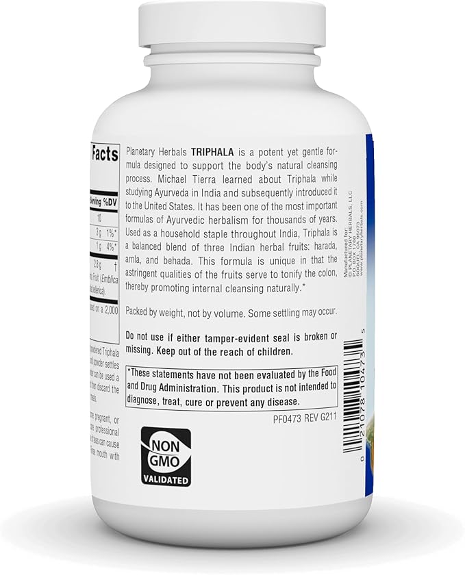 Planetary Herbals Triphala Internal Cleanser Powder, 6 Ounce