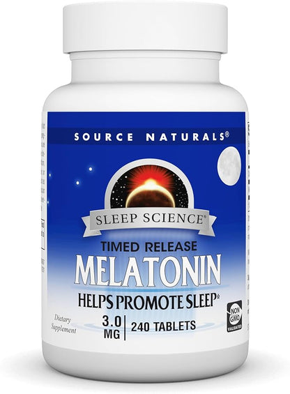 Source Naturals Time Released Melatonin 3 mg - 240 Time Release Tablets