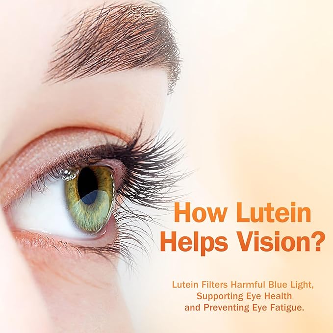 Lutein 20mg and Zeaxanthin Supplements, Lutemax 2020, 60 Softgels Advanced Bilberry & Astaxanthin, Vitamins A, C, E, B12 & Minerals, Eye Health & Vision Protection