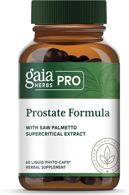 Gaia Herbs Pro Prostate Formula - Supplement Supports Prostate Health* - Antioxidant Support with Green Tea White Sage Pomegranate & Stinging Nettle Root - 60 Liquid Phyto-Caps (30 Servings)