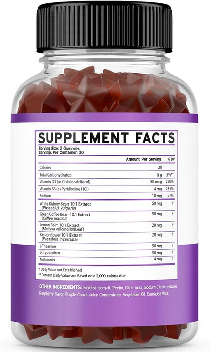 Night Time Fat Burner Gummies (60 Count) - Weight Loss & Metabolism Melatonin Supplement and Dihydroberberine (60 Capsules) Patented GlucoVantage Super Berberine - Third Party Tested, Vegan & USA Made