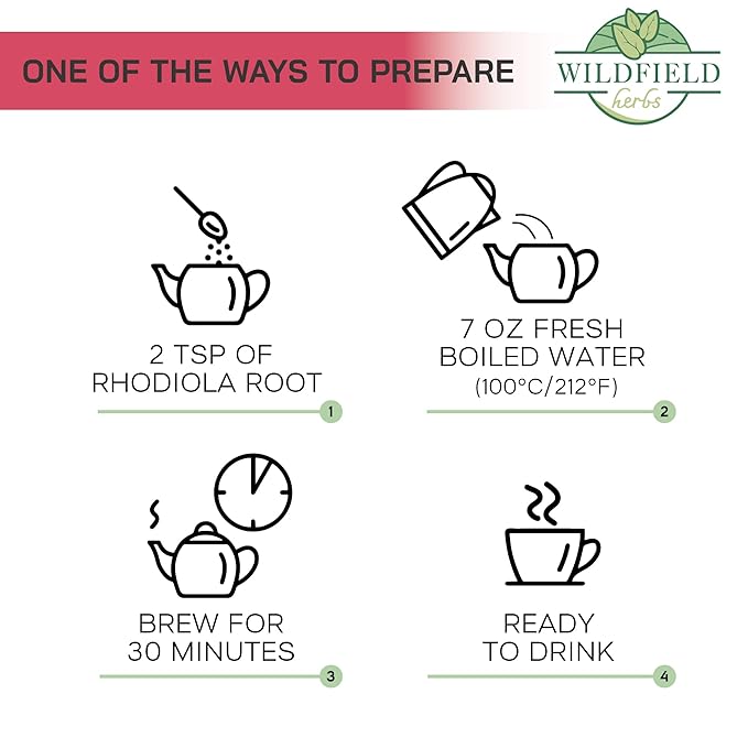 1 oz. Dried Rhodiola Quadrifida Root Herb Tea (Rhodiola Quadrifida) - 30g Rhodiola Root Herbal Tea