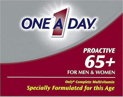 ONE A DAY Proactive 65+, Mens & Womens Multivitamin, Supplement with Vitamin A, Vitamin C, Vitamin D, and Zinc for Immune Health Support*, Calcium, Folic Acid & More, Tablet 150 Count (Pack of 2)