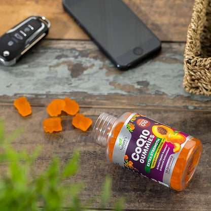 CoQ10 100mg Gummies - 3X Better Absorption, Antioxidant for Heart Health Support & Energy Production, Ultra Coenzyme Q10 Vitamins, Co q 10 Supplement, Dietary Supplement, Non-GMO - 30 CoQ10 Gummies