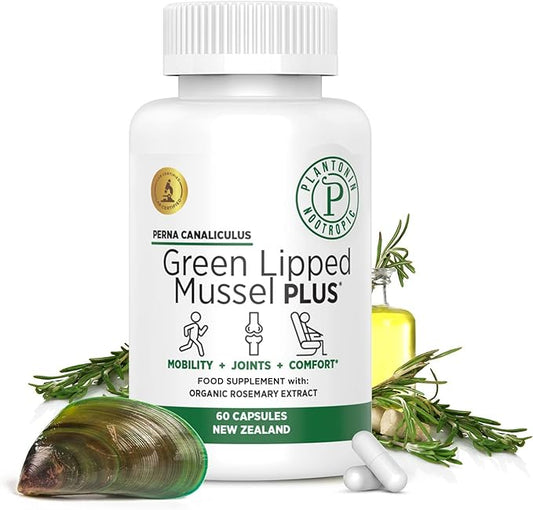 New Zealand - Green Lipped Mussel for Humans - 19,000mg Serving - Dried Freeze Perna Canaliculus with Omega 3 - Support Joint Mobility & Circulation - Non GMO & Gluten – 60 Capsules