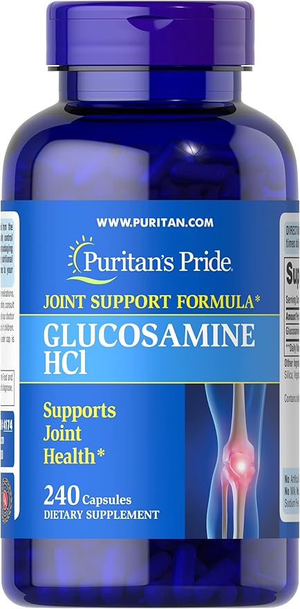 Puritan's Pride Joint Formula Glucosamine HCI for Men and Women 680mg, Dietary Supplement for Joint Health, 80 Day Supply, 240 Capsules