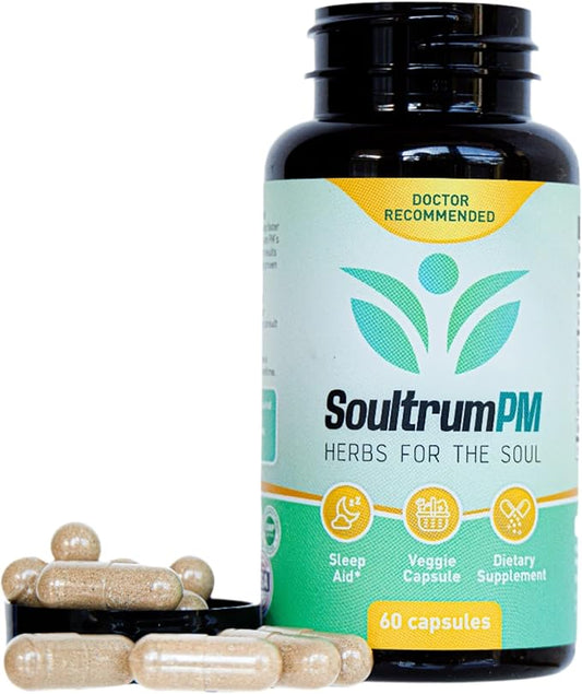 PM Sleep Supplement - Melatonin, L-Theanine, Ashwagandha, Chamomile Extract, Valerian Root, Passionflower Extract, Magnesium Glycinate, Vitamin B6