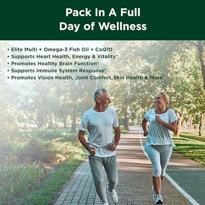 Purity Products Purity Pack (Elite Multi + Fish Oil + COQ10) - 1280mg of EPA + DHA + Omega-3's from Ultra Pure Fish Oil - Power Packed with Vitamins, Minerals, Super Fruits & More - 30 to-Go Packets