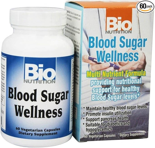 Bio Nutrition - Blood Sugar Wellness - 60 Vegetarian Capsules