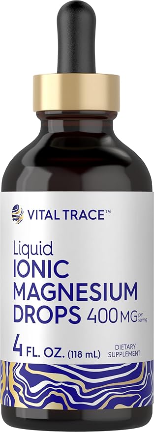 Carlyle Liquid Ionic Magnesium 400 mg | 4 oz | Vegetarian, Non-GMO & Gluten Free Supplement | Vital Trace