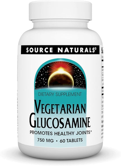 Source Naturals Vegetarian Glucosamine, Promotes Healthy Joints*, 750 mg - 60 Tablets