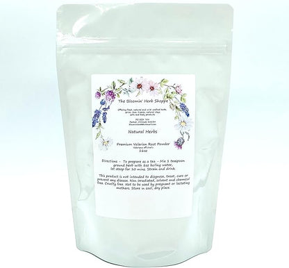 Premium Valerian Root Powder 16oz 1lb The Bloomin Herb Shoppe Valeriana Officinalis herb
