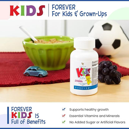 Forever Living - Kids Chewable Multivitamin - Grape Flavor for Healthy Growth and Development - No Artificial Flavors - 120 Tablets (Pack of 2)