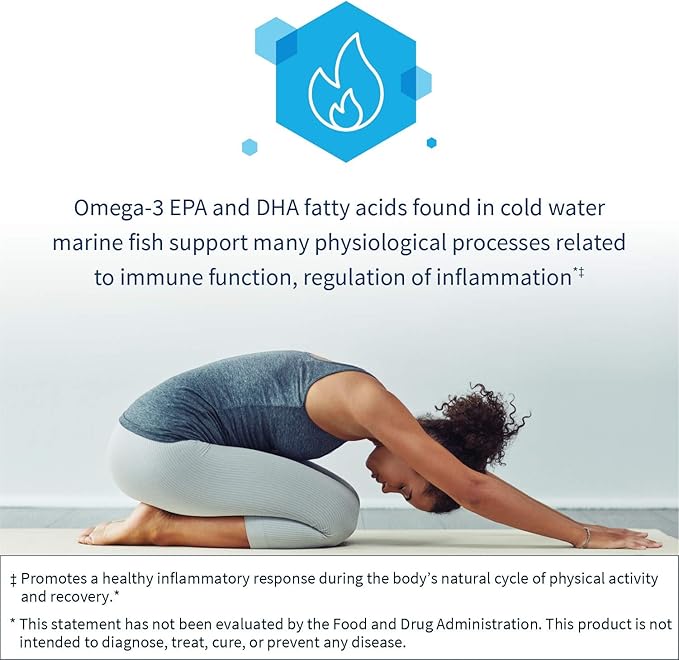 Klaire Labs Marine Fish Oil - Ultra Pure 300 Milligrams EPA & 200 Milligrams DHA Omega 3 Unflavored Fish Oil with No Fishy Taste, Gluten-Free (100 Softgels)