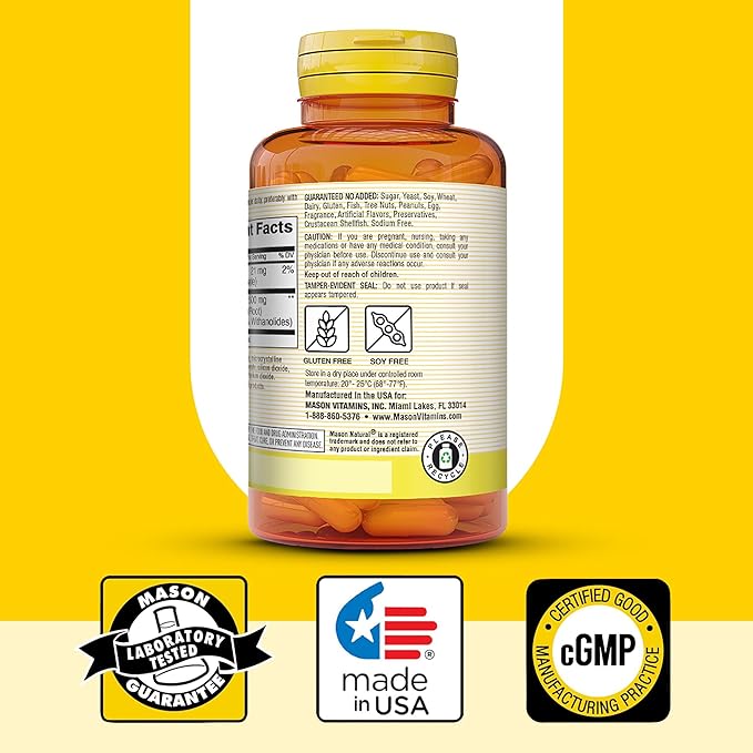 Mason Natural Ashwagandha 500 mg, Adaptogen for Stress & Energy Support, Herbal Supplement, 60 Day Supply