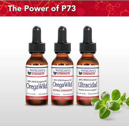 Physician's Strength Ultracidal - 30 mL - Wild-Source, High-Carvacrol Oregano Oil - Provides Healthy Immune Support - 86 Servings