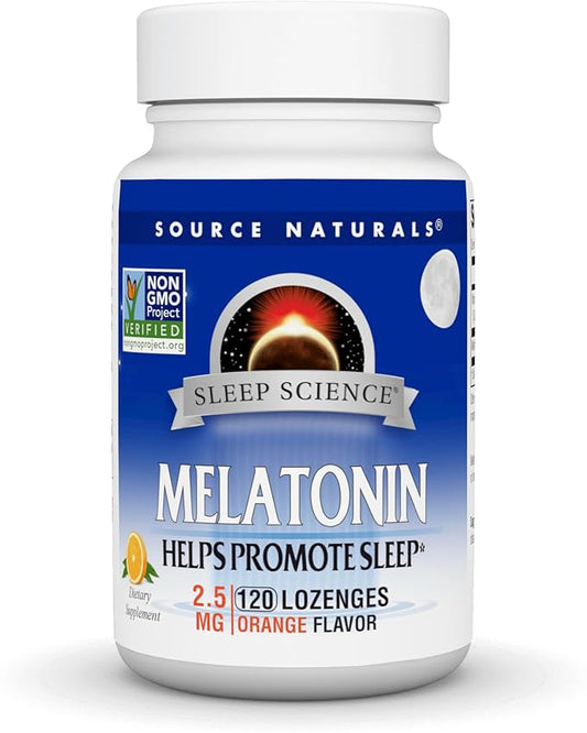 Source Naturals Melatonin 2.5 mg - 120 Orange Flavored Lozenges