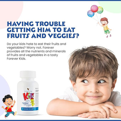 Forever Living - Kids Chewable Multivitamin - Grape Flavor for Healthy Growth and Development - No Artificial Flavors - 120 Tablets (Pack of 2)